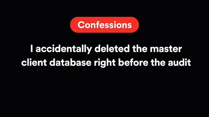 I accidentally deleted the master client database right before the audit