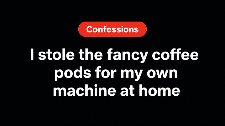 I stole the fancy coffee pods for my own machine at home
