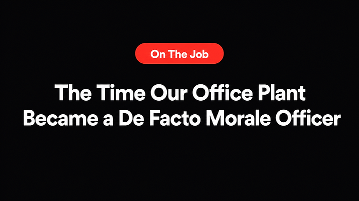 The Time Our Office Plant Became a De Facto Morale Officer