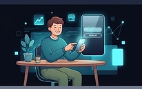 A business owner signing up on a phone