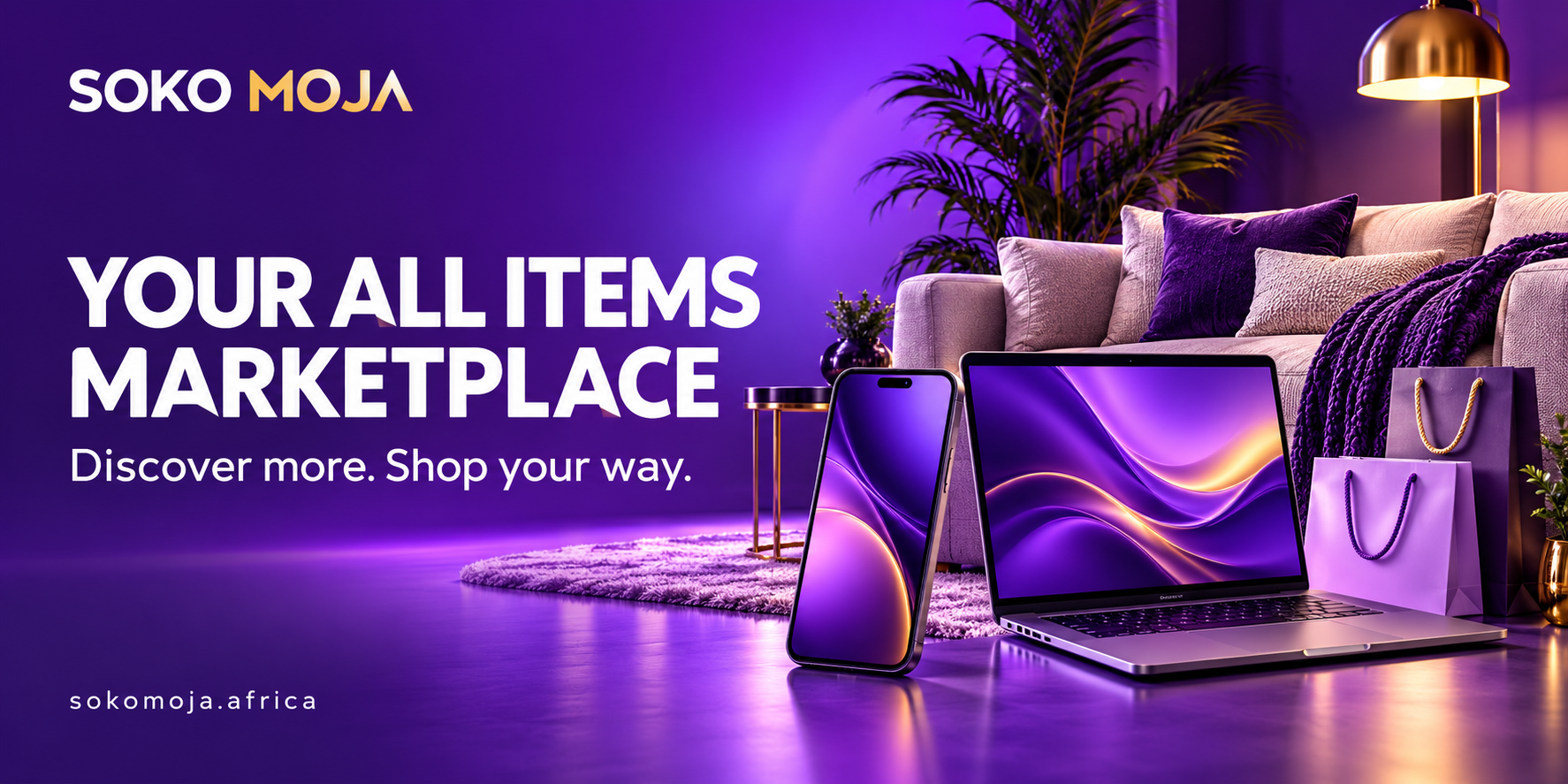Soko Moja poster: your all items marketplace. Discover more, shop your way.