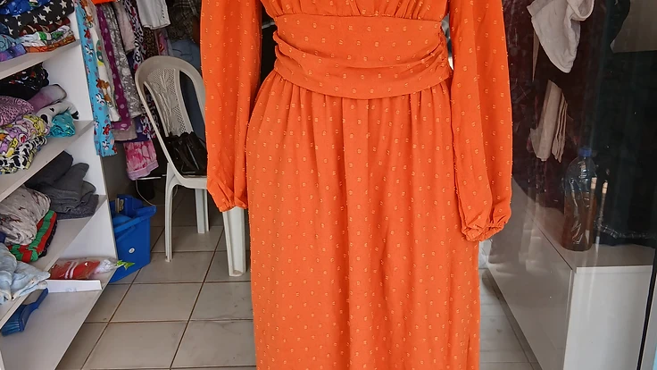 Orange maxi dress