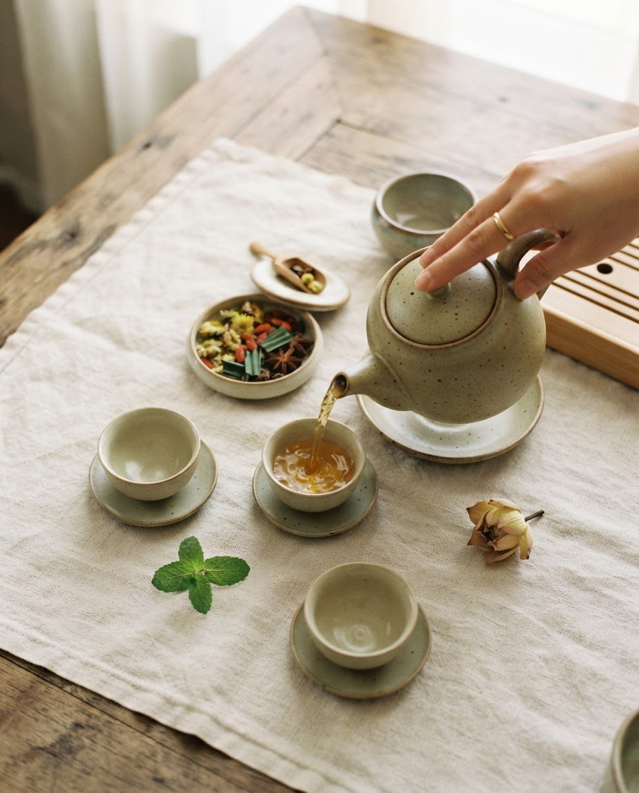 Herbal tea ceremony
