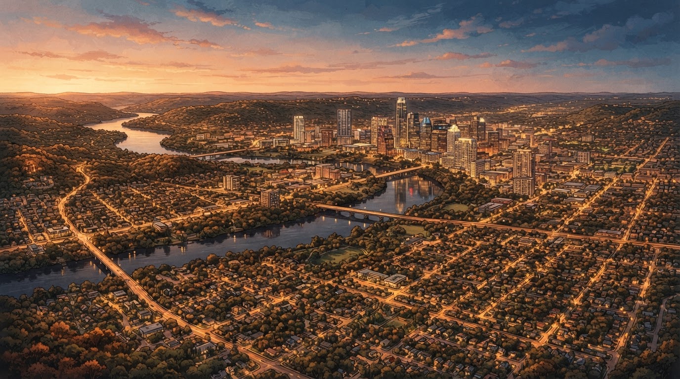 R&J Masonry service area map around Austin TX
