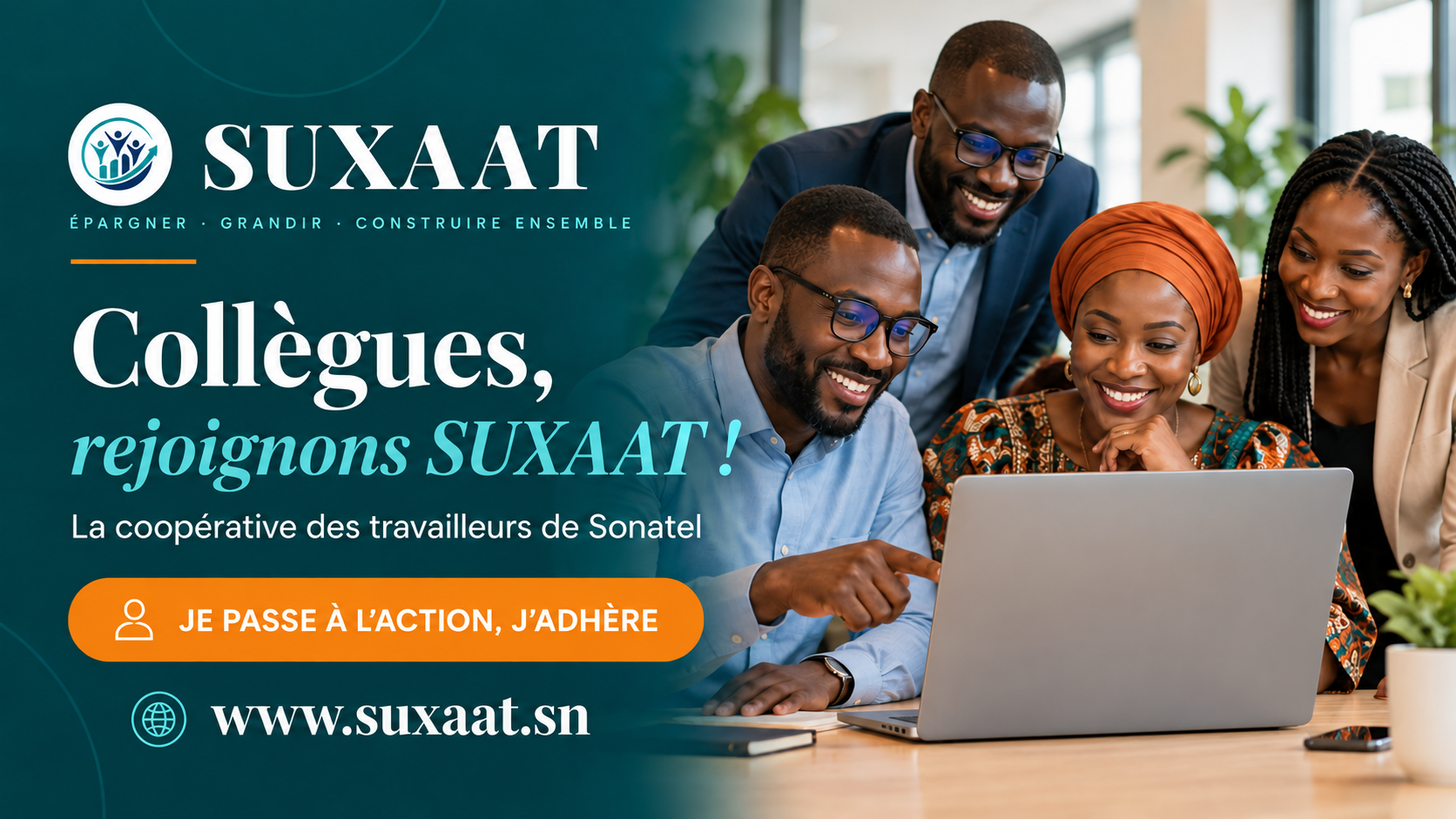 Collègues, rejoignons SUXAAT ! La coopérative des travailleurs de Sonatel