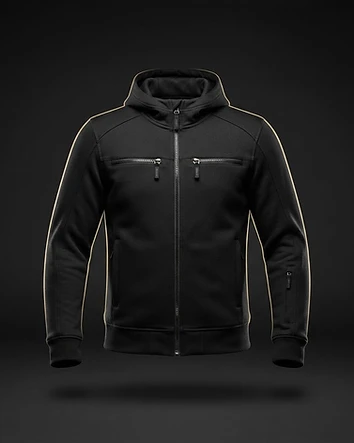 Zip-Through Armoured Hoodie