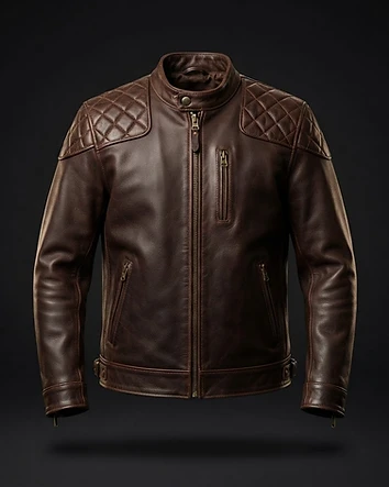 Ridgeline Leather Cafe Racer Jacket