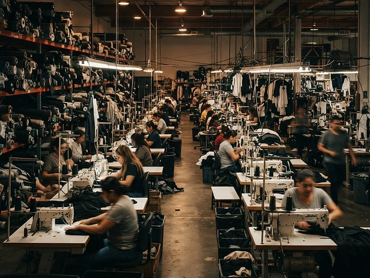 Ally Impex manufacturing floor in Sialkot