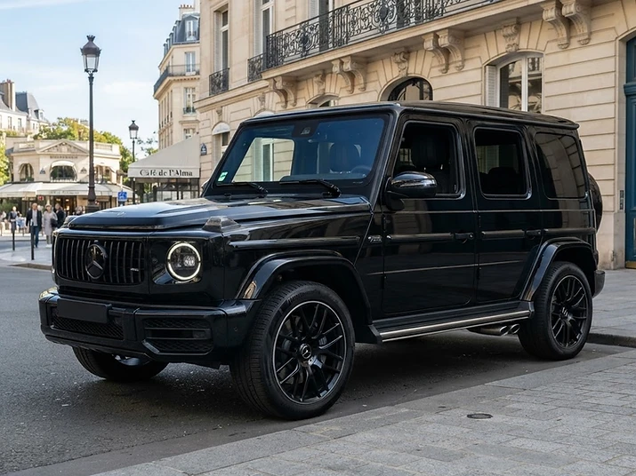 Mercedes-Benz G-Class — دفع رباعي فاخر luxury chauffeur vehicle in Paris