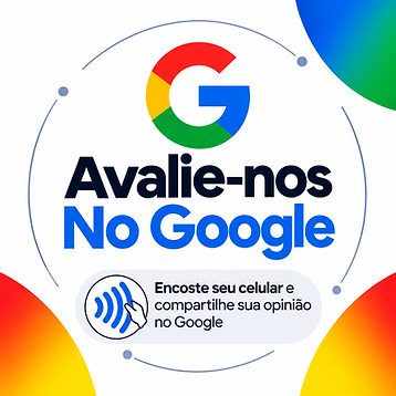 Plaquinha NFC 10 × 10 cm — Avalie-nos no Google