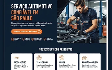 Exemplo de mini site: Oficinas e serviços