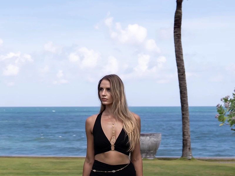 Seraphina Solis by the ocean in color