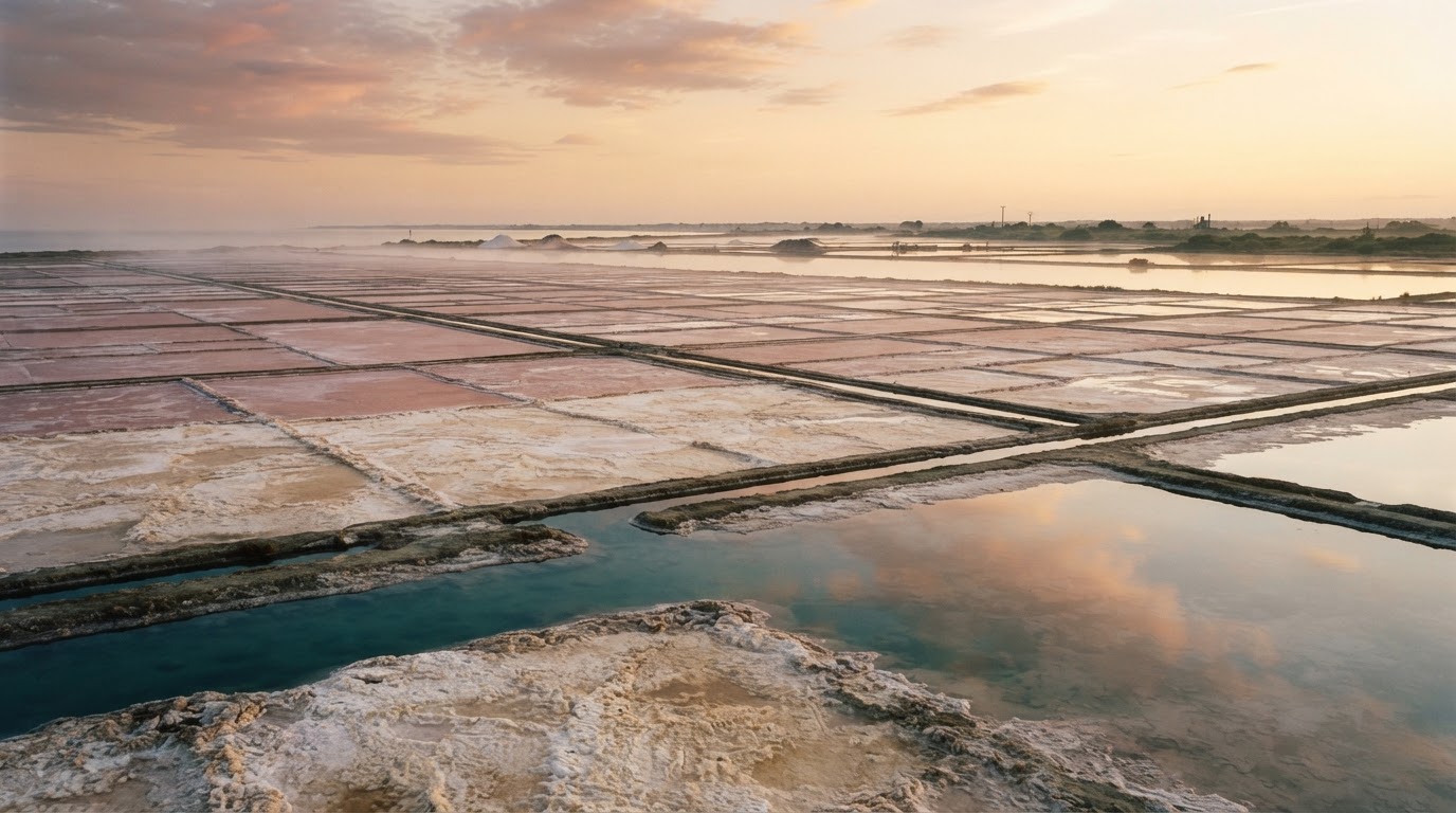 Salins de Camargue à l'aube