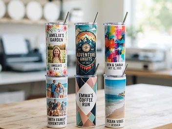 Custom sublimation printed tumblers