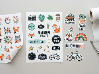 Custom printed and cut decals and stickers