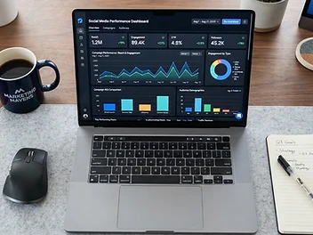Analytics dashboard showing campaign performance metrics