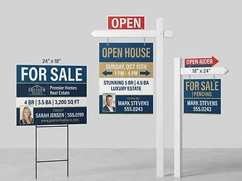 Custom real estate signs