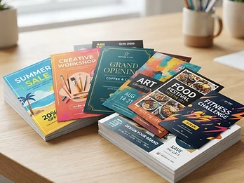 Custom printed promotional postcards