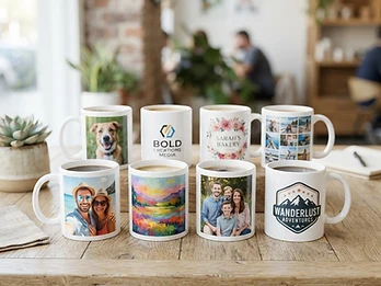 Custom sublimation printed mugs