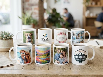 Custom sublimation printed mugs