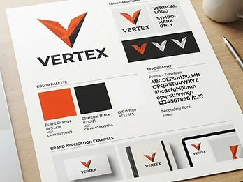 Custom logo design and brand identity