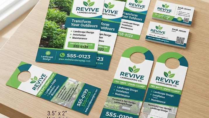 Business cards and flyers print design