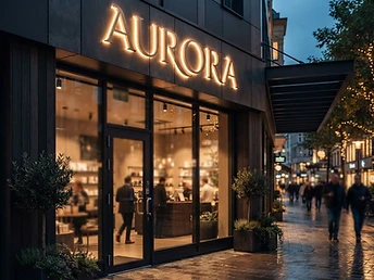 Illuminated channel letter storefront sign