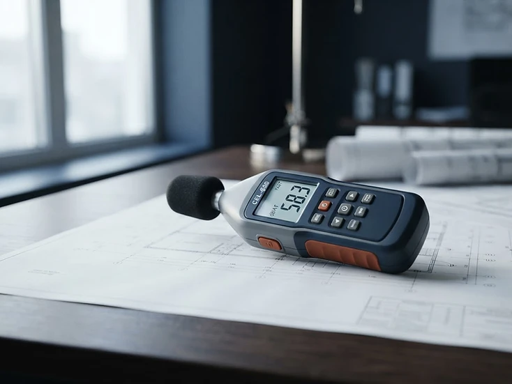Precision sound level meter on a clean desk — MGS Safety noise survey equipment