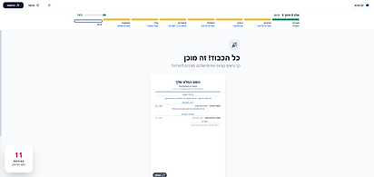 מסך הסיום ב-ResumeAI עם תצוגה מקדימה של הקורות חיים המוכנים להורדה