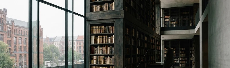 Interior of a minimalist Berlin library