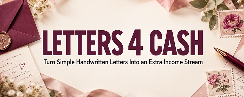 Letters 4 Cash — elegant letter writing still life