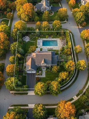 Striking aerial property view