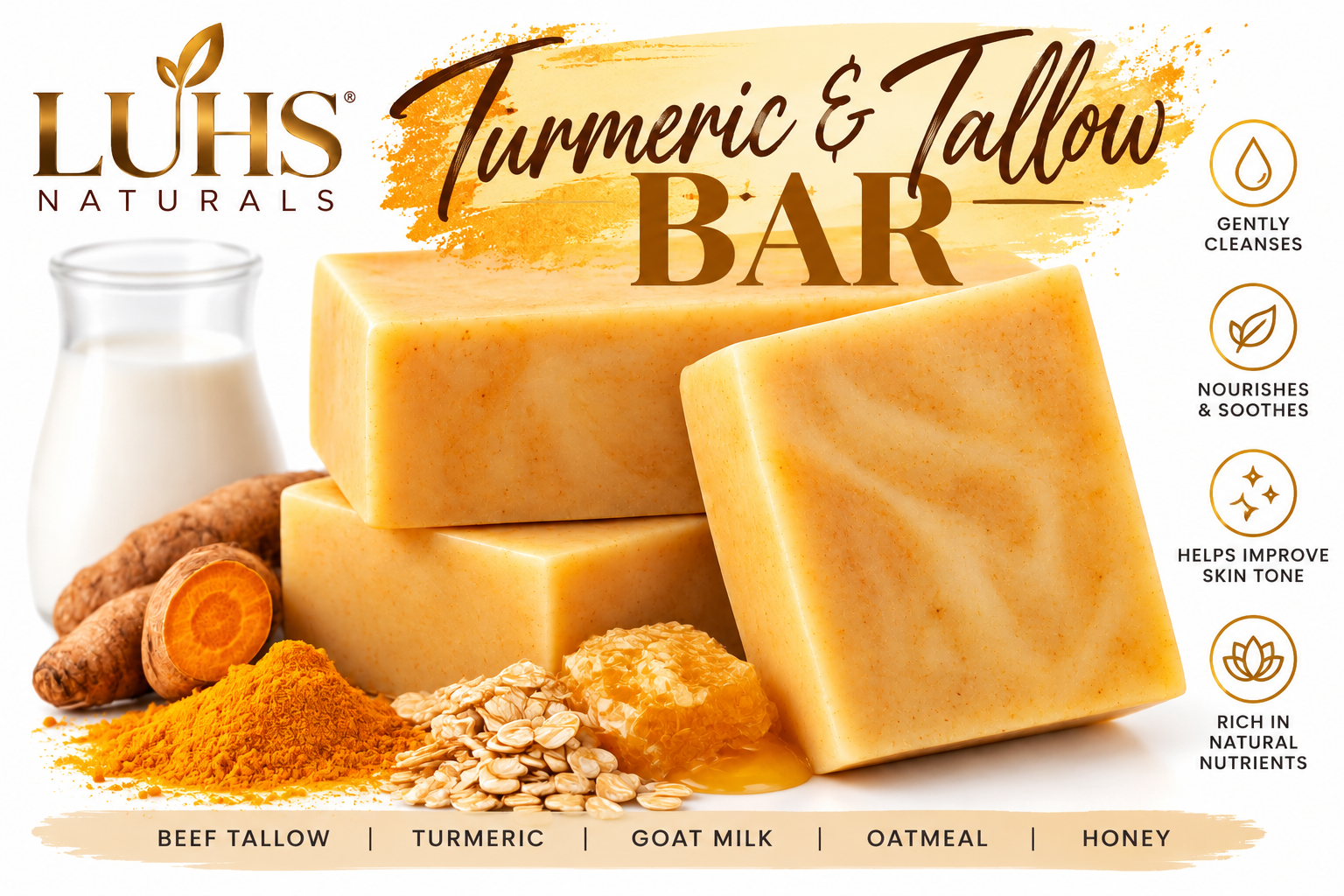 Turmeric Lux Tallow Bar