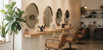 Interior of a modern hair and beauty salon
