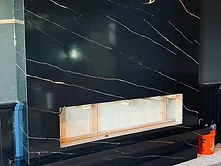 Black Quartz Fireplace Surround