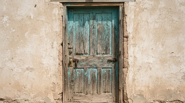 Door before refinishing
