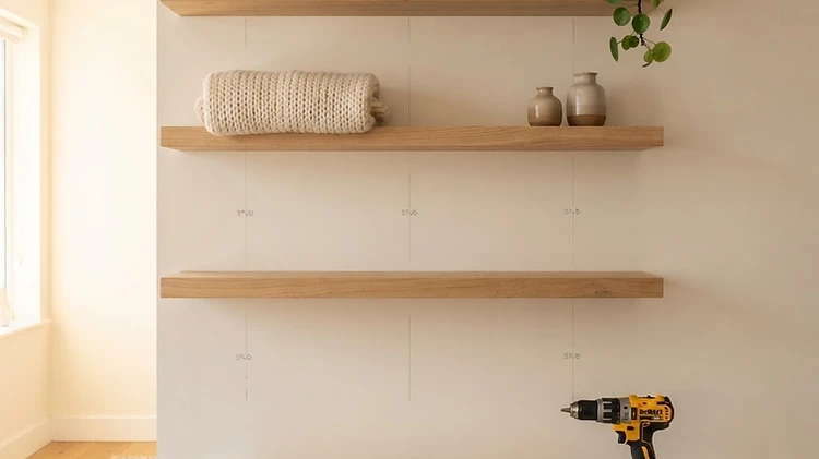 How to install floating shelves