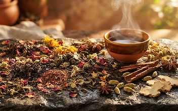 Food & Drinks, botanical banner