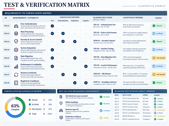 Test & Verification Matrix