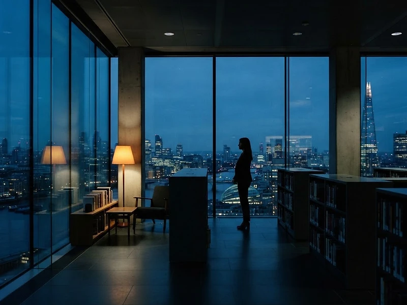 夕暮れの研究図書館