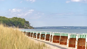 Ostseestrand von Baabe mit Blick in Richtung Sellin