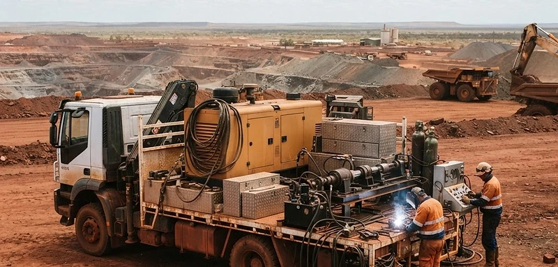 NLC Engineering mobile field service truck at a WA mine site