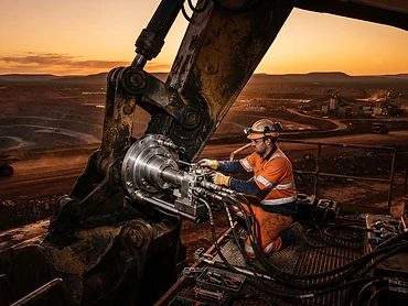 On-Site Excavator Dipper Line Boring