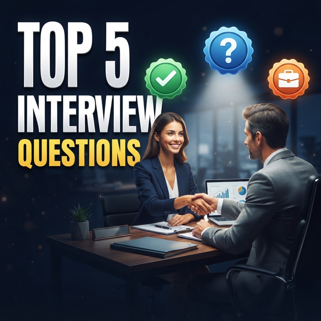Top 5 Interview Questions (with Sample Answers) | Pass Any Job Interview!