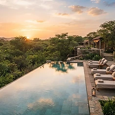 Golden hour by the pool