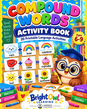 Compound Words Worksheets — Digital download workbook cover