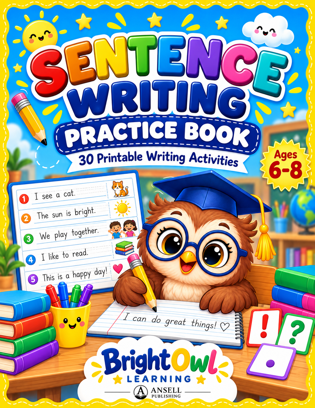 Sentence Writing Practice Worksheets cover