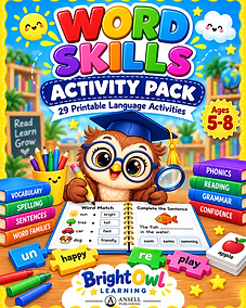 Word Skills Activity Pack — Digital download workbook cover
