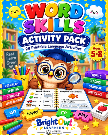 Word Skills Activity Pack — digital download cover