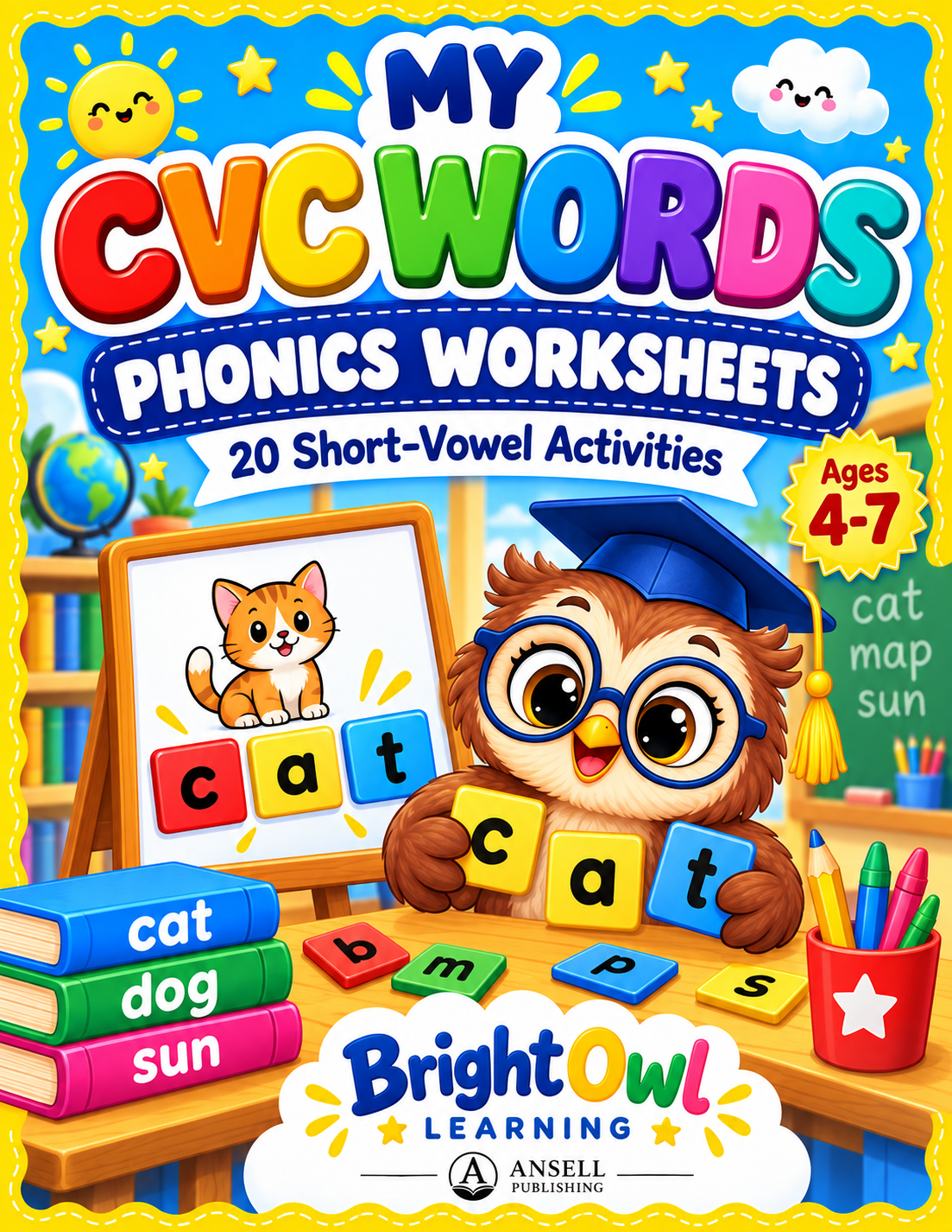 CVC Words Phonics Worksheets cover